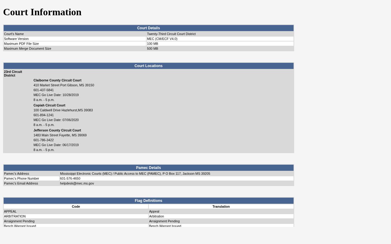 Claiborne County release record Circuit Court access